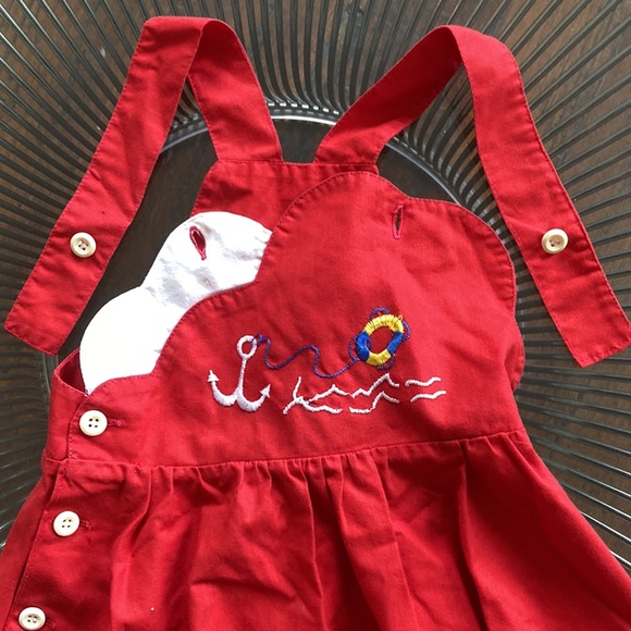 Vintage nautical sailor sun dress size 12-18 months - Picture 8 of 8